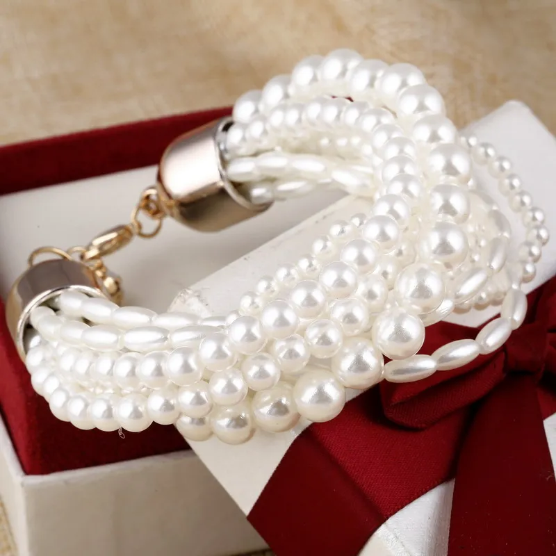 

ZOSHI Fashion Accessories Simulated Pearl Multilayer Elastic Charm Bracelets Women Accessories Drop Shipping Bracelets & Bangles
