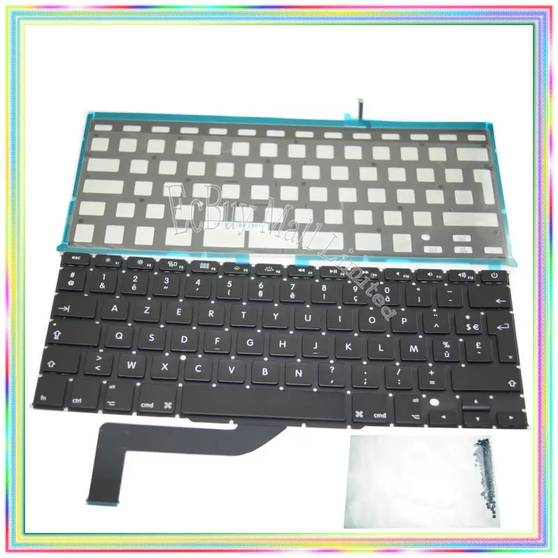 Brand new AZERTY FR French France Keyboard with Backlight & keyboard