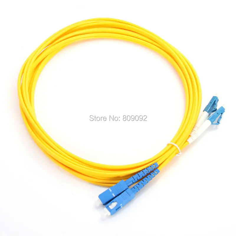 Jeirdus 20Meters LC to SC Outdoor Armored Simplex 9/125 SMF Fiber Optic Cable Jumper Optical Patch Cord Singlemode LC-SC