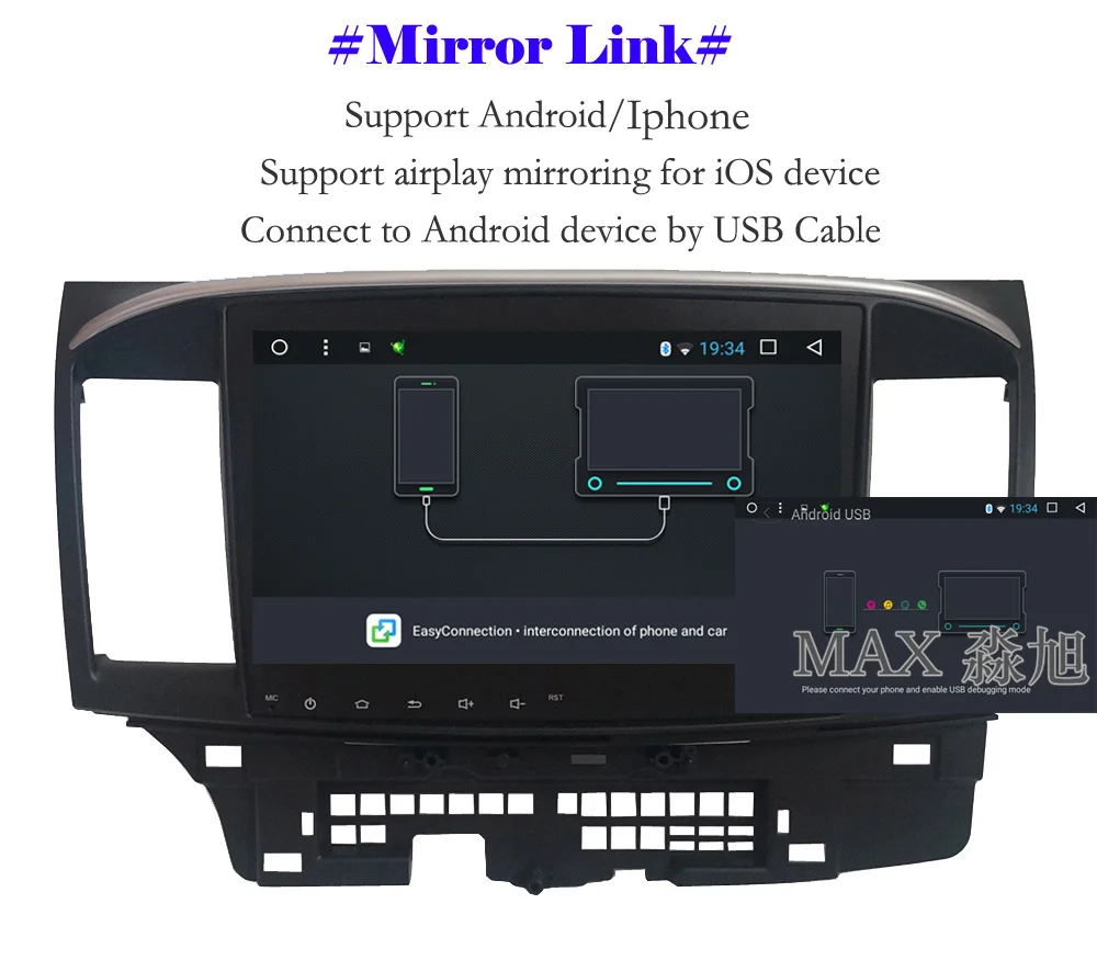 Perfect MAX Android 8.1 Car DVD Player for Mitsubishi Lancer Car Radio RDS GPS Navigation system Free Map Bluetooth Call swc mirror link 10