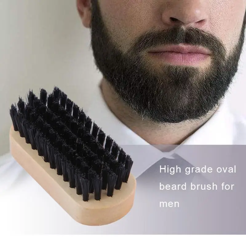 Buy 1pc Rounded Rectangle Beard Brush for Men Portable