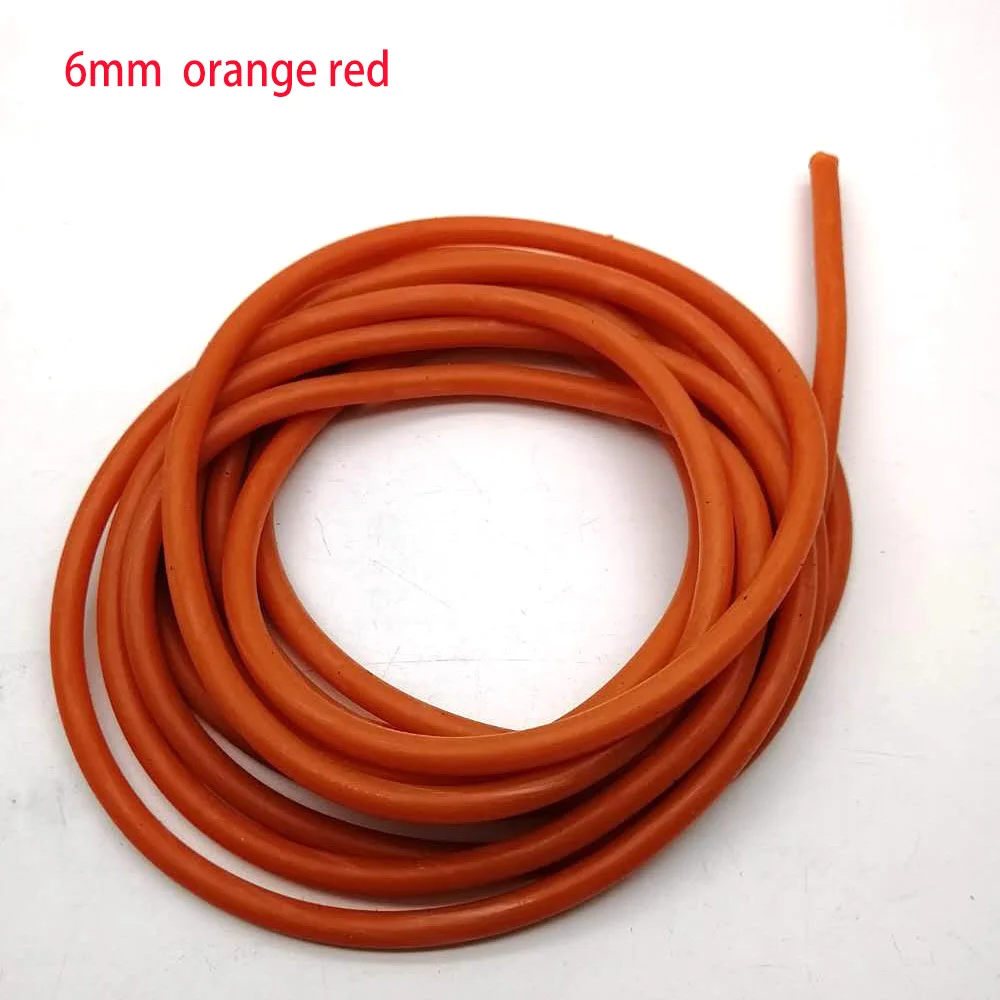 6mm 5M orange red 5-10 метров Диаметр 5-6 мм твердая эластичная резина(без отверстия) натуральный латекс веревка для йоги используется для спортивных упражнений и фитнеса - Цвет: 6mm 5M orange red