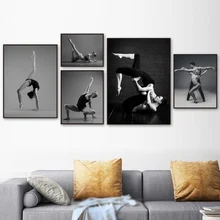 Women Man Yoga Dance Fitness Wall Art Canvas Painting Nordic Posters And Prints Wall Pictures For Living Room Scandinavian Decor