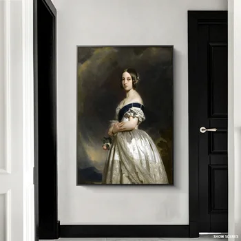

Portrait Of Queen Victoria Canvas Paintings Reproductions Famous Artwork Queen Victoria Canvas Art Prints Home Wall Decoration