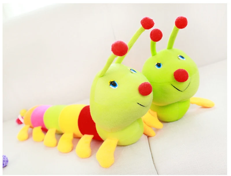 Красочные Плюшевые игрушки гусеницы для детей, Мягкая Детская плюшевая подушка в виде животных, мягкая хлопковая кукла для мальчиков и девочек, милая подушка