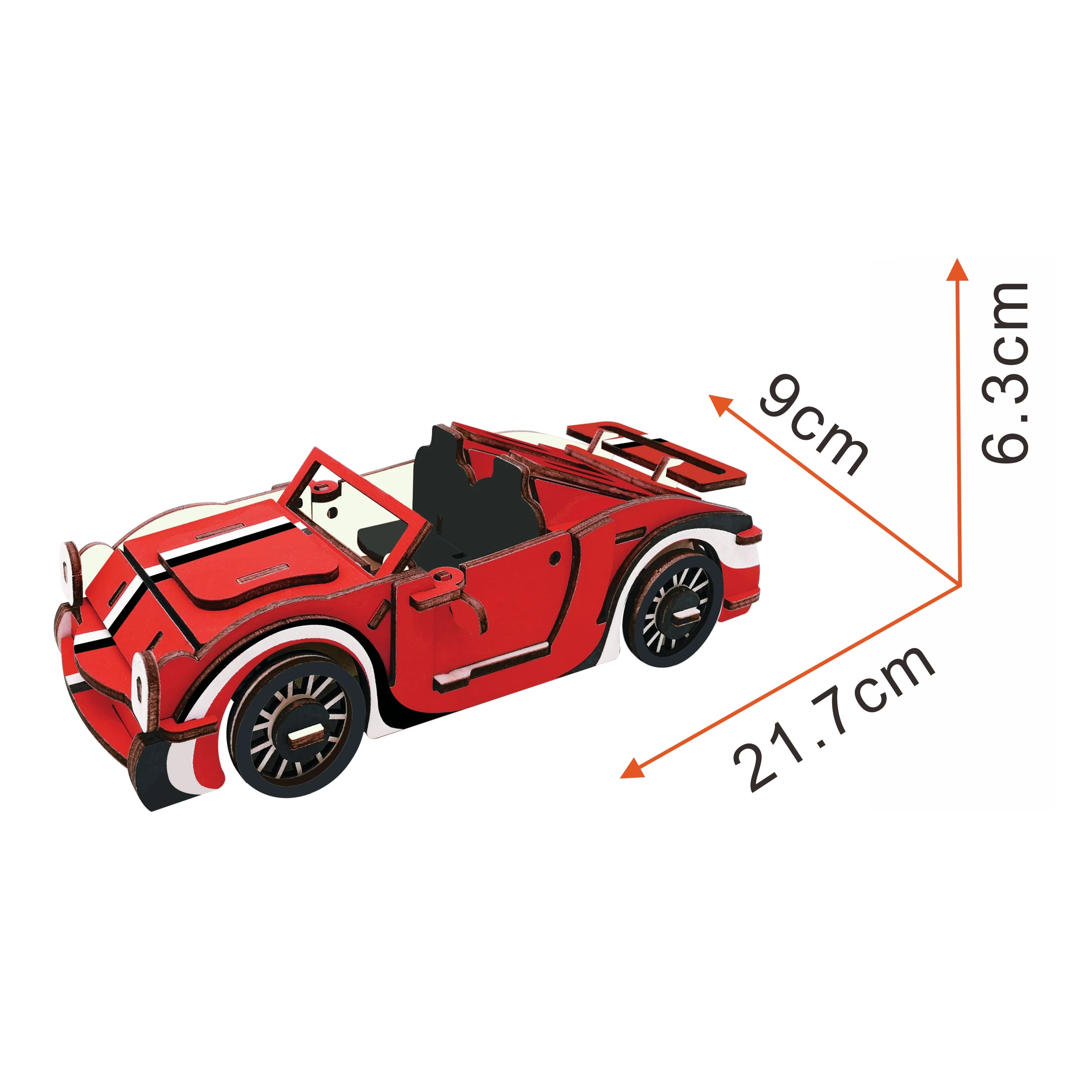 Лазерная резка 3D деревянные головоломки автомобиля DIY монтажный комплект Дети Обучающие деревянные игрушки для мальчиков