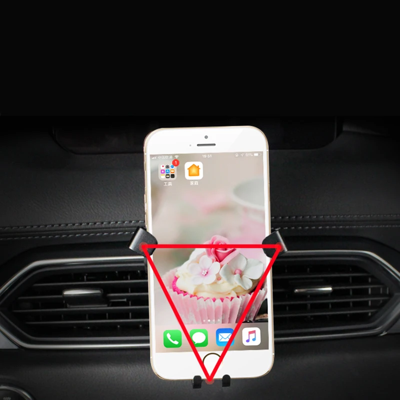 

For Mazda CX-5 CX5 2nd Gen 2017 2018 2019 Car Air Vent Mount Phone Holder for Mobile Phone Stable Cradle Smart Phone Stand