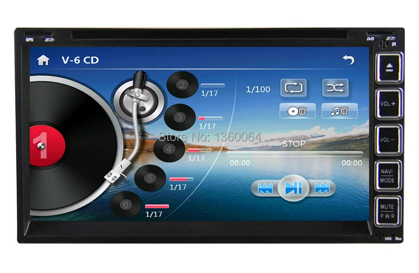 Cheap Universal 2 Din 6.95 inch Car DVD player gps car radio video player car head unit with Bluetooth,Ipod, ATV,3G usb host 7