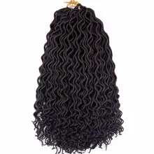FALEMEI волосы синтетические Faux locs Curly 24 пряди/Упаковка 18 дюймов/упаковка высокотемпературное волокно крючком косички плетение наращивание волос