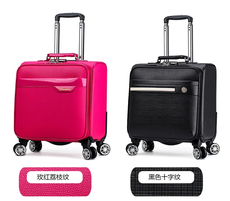 Unisex Business Travel Rolling Luggage Spinner Wheels 18 inch Suitcase Airplane Clothing Carry On Trolley Luggage (15)