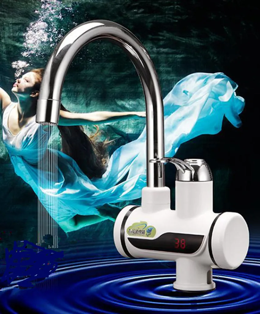 Heating Electric Faucet New LED Digital Display Faucet Water Heater
