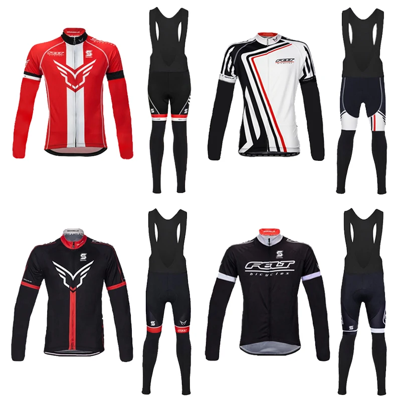 2015 felt cycling jersey bike long sleeve bib pants set bicycle