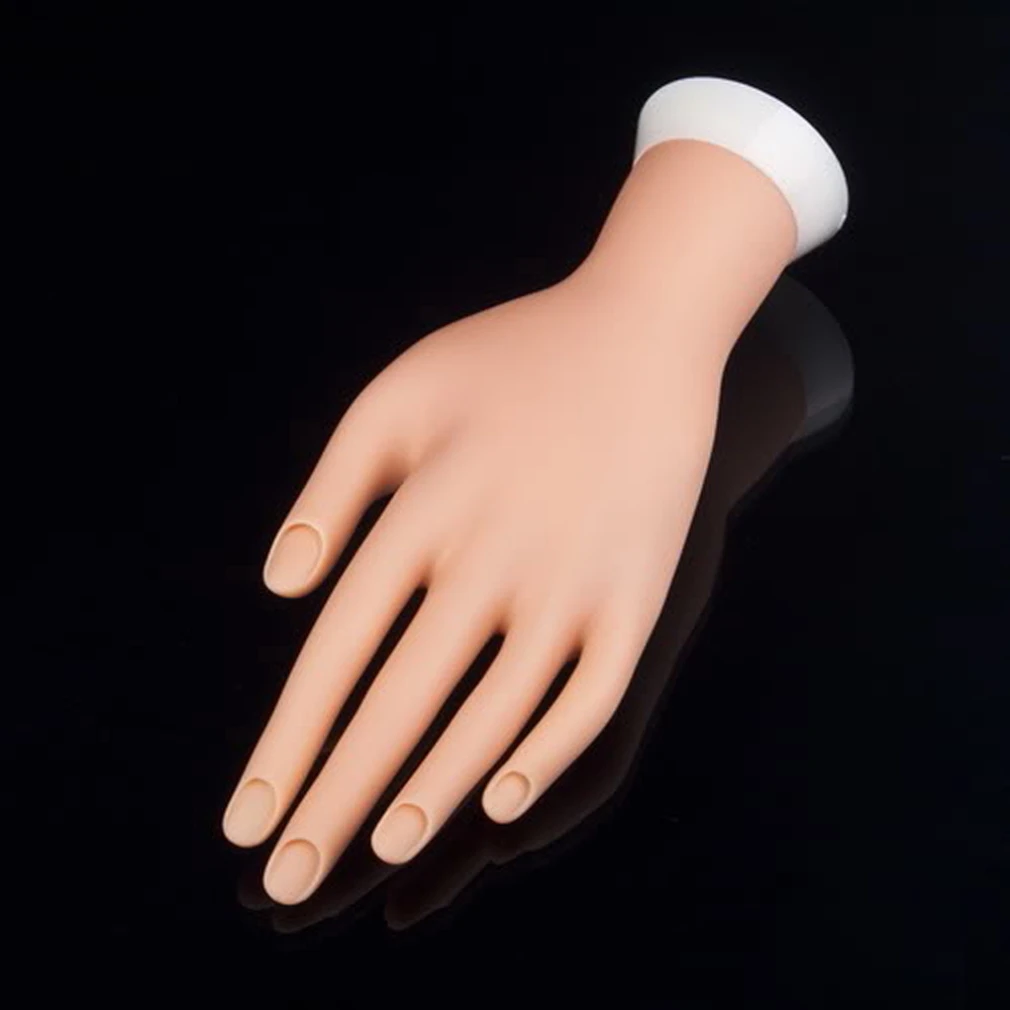 False Nails Stickers Flexible Soft Plastic Hand Model Nail Art False Nails Stickers Flexible Soft Plastic Hand Model Nail Art Practice Tool For Beginner Handmodel Sticker In From Beauty