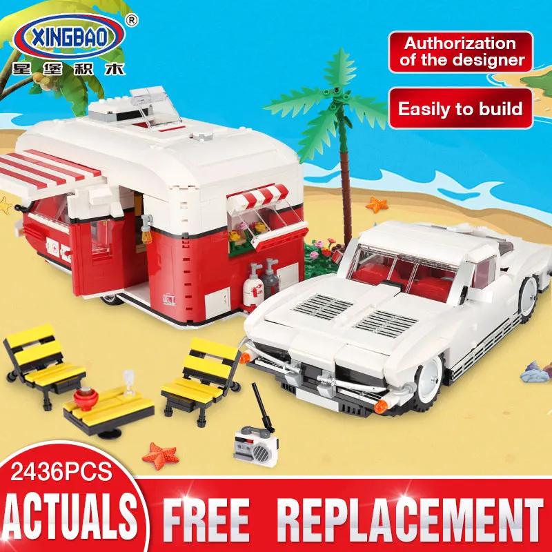 

XingBao 08003 New Creative Series The MOC Camper Car Set LegoINGys Children Educational Building Blocks Bricks Toys Model Gifts