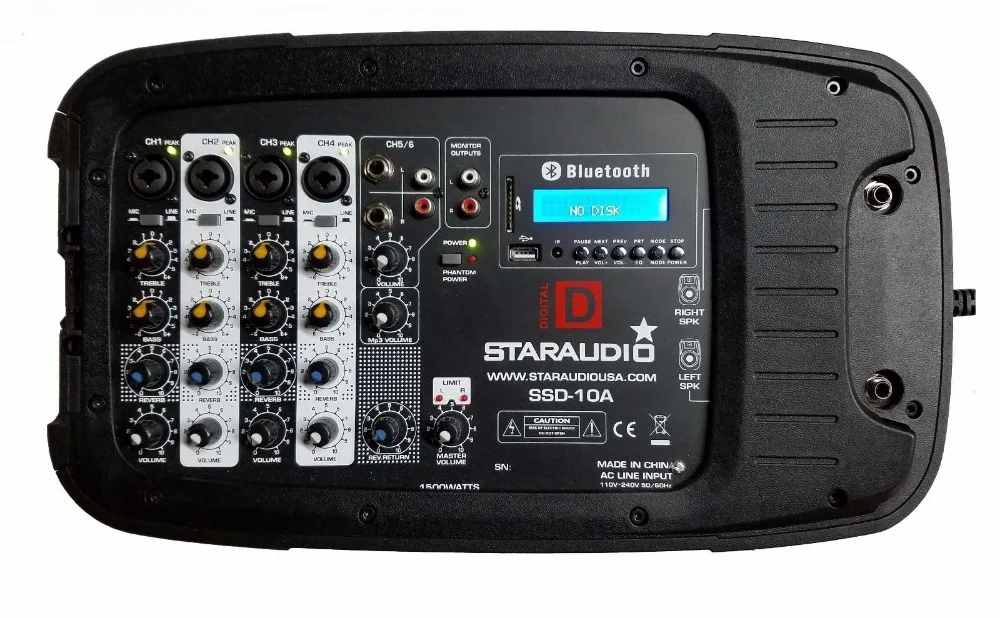 pa powered dj disco night club 10 inch 1500watts speakers powered mixer for sing song and dj system