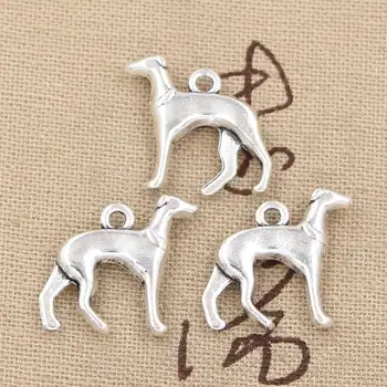 

5pcs Charms Dog Grayhoud 20x20mm Antique Making Pendant fit,Vintage Tibetan Bronze Silver color,DIY Handmade Jewelry