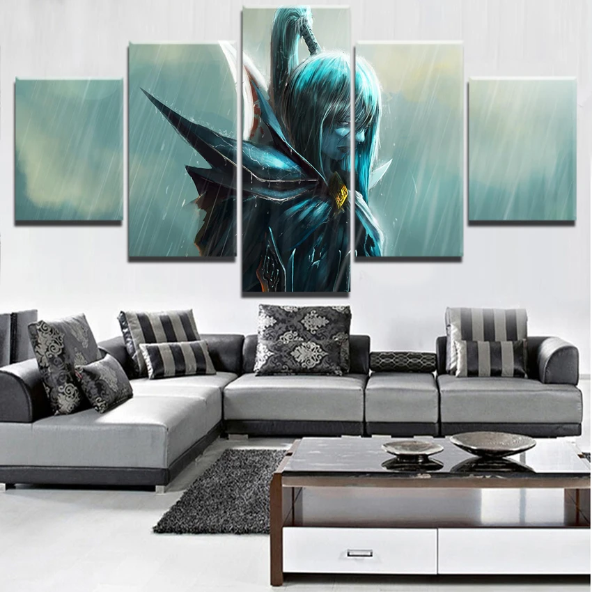 HD Print Canvas Printed DOTA 2 Game 5 Pieces Modern Decorative Home Print Poster Canvas Painting Wa