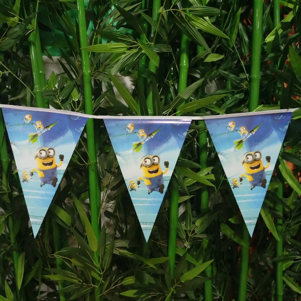 Minions Party Decoration Flags For Kids Birthday Minions Party Supplies Banners For Boys And Girls Event Party Favors