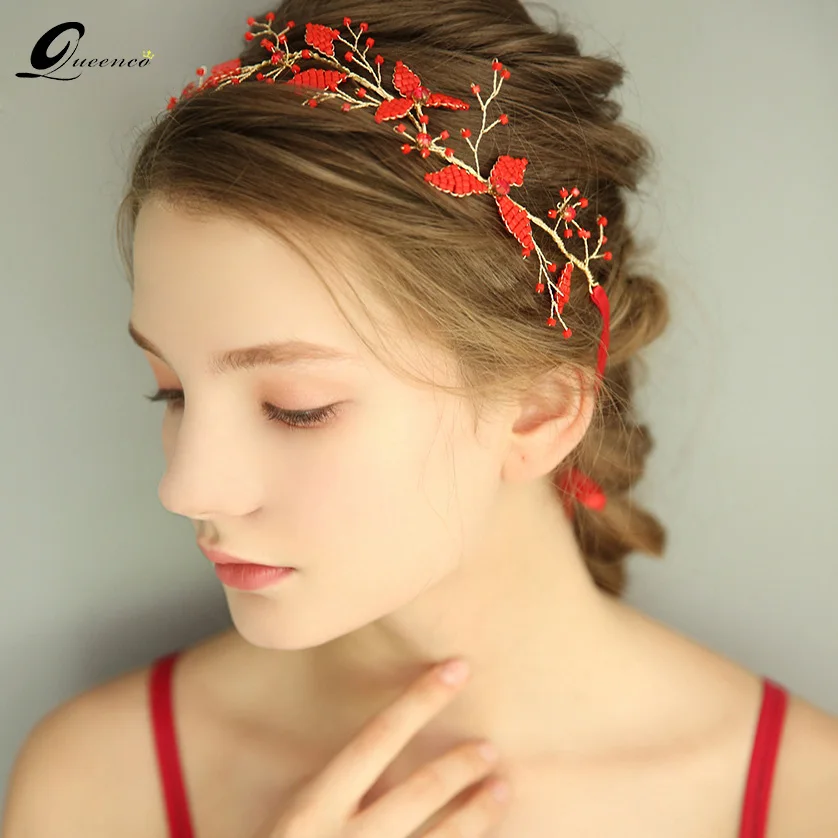 

Red Crystal Tiara Hair Ornaments Wedding Hair Accessories Bridal Jewelry Headband Crown Girl's Headdress Hair Jewelery Jewelers