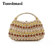 Розовые летние каникулы кристалл сцепления вечерняя сумочка для партии кошелек(8680A-A