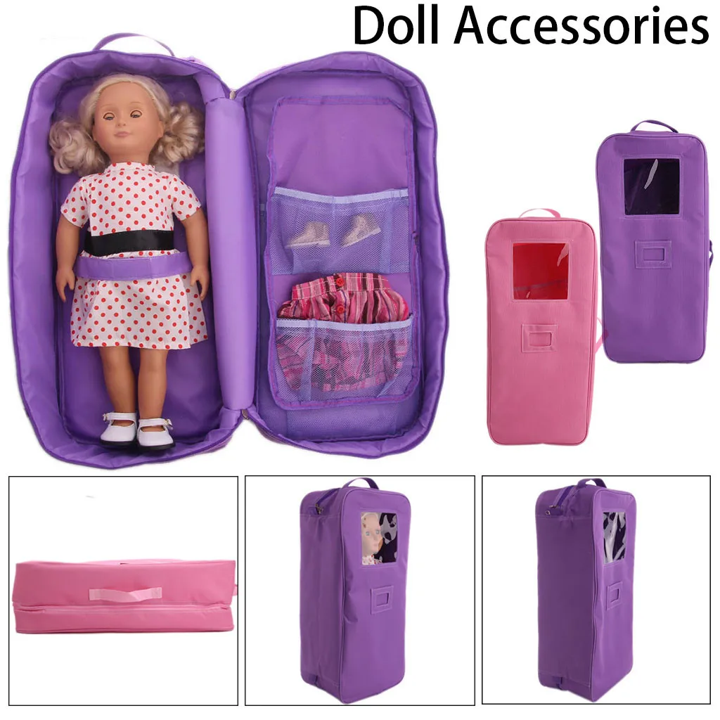 Аксессуары для куклы путешествия чехол костюм чехол сумка для хранения детских аксессуаров игрушка ежедневные костюмы кукла сумка-переноска для дял 18-дюймовой куклы T9