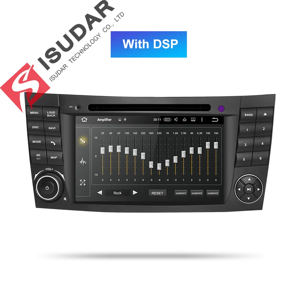 Isudar rom 64 Гб 2 Din Android 9 Авто радио для Mercedes/Benz/E-Class/W211/CL Автомобильный gps Мультимедиа Восьмиядерный ram 4 игровой ноутбук DVR DSP FM - Цвет: ROM 32GB With DSP