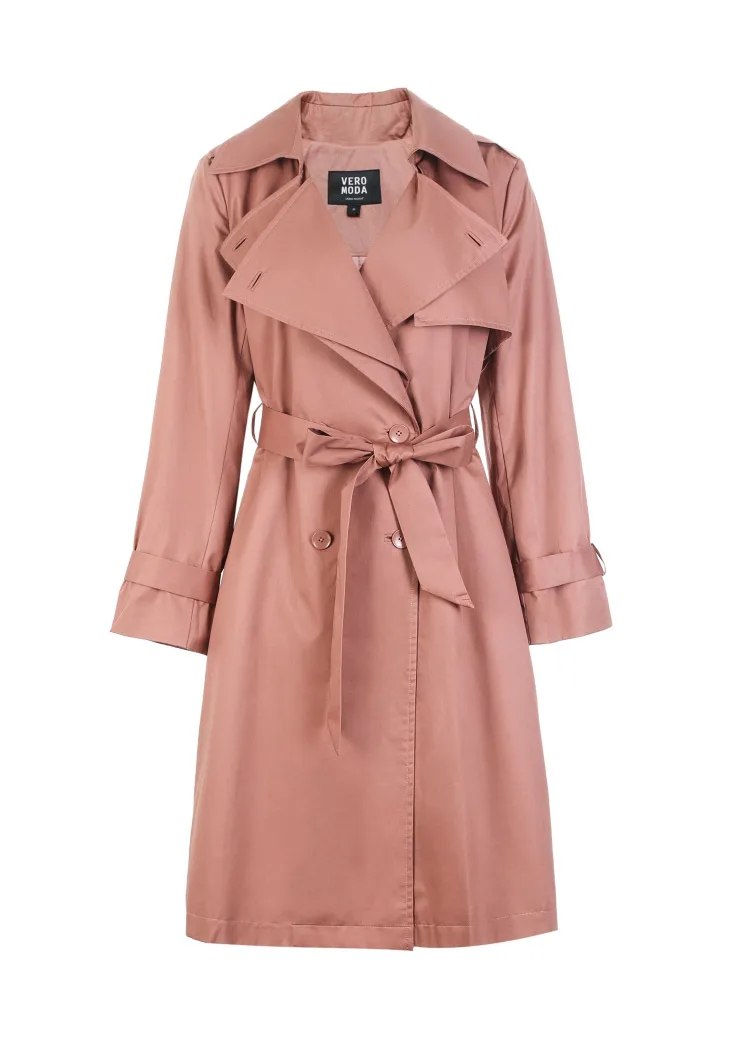 Vero Moda куртка женская женский прямой крой двухъярусный лацкан минималистский Тренч | 318321536