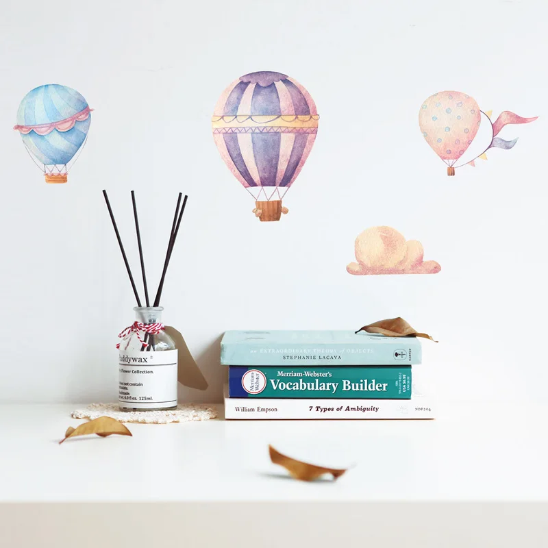 Креативные красочные наклейки на стену с воздушным шаром для детей, украшения для детских комнат, ПВХ наклейки для детской комнаты, домашние обои