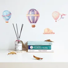 Креативные красочные наклейки на стену с воздушным шаром для детей, украшения для детских комнат, ПВХ наклейки для детской комнаты, домашние обои