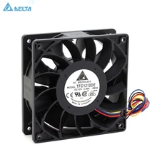 Tfc1212de para delta 120mm dc 12 v 5200 rpm 252cfm para bitcoin mineiro poderoso servidor caso ventilador de refrigeração axial(China)