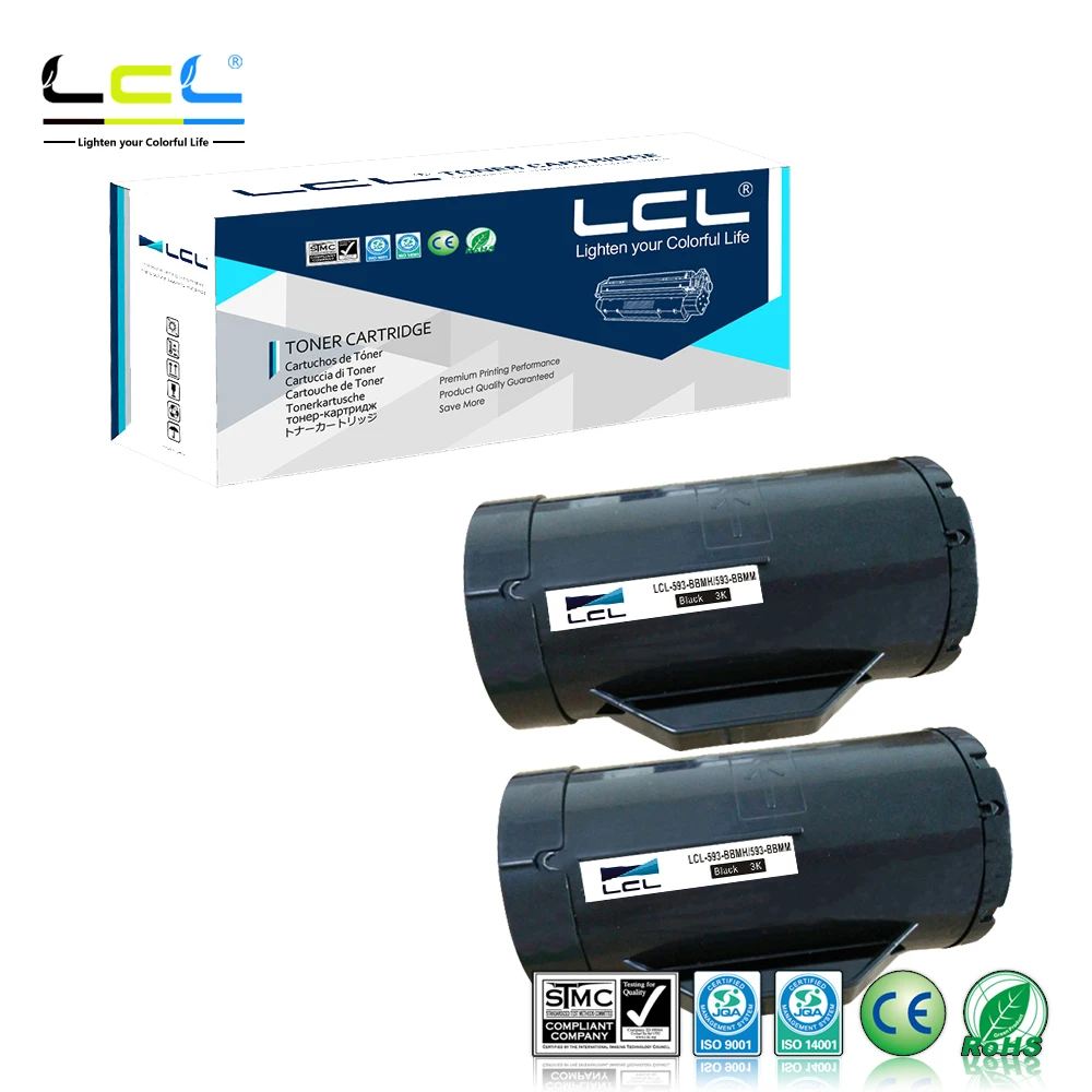 LCL 593-BBMH 47GMH KNRMF 593-BBMM (2-Pack Black) Тонер-картридж совместимый для Dell H815 H815dw S2810dn S2815dn |