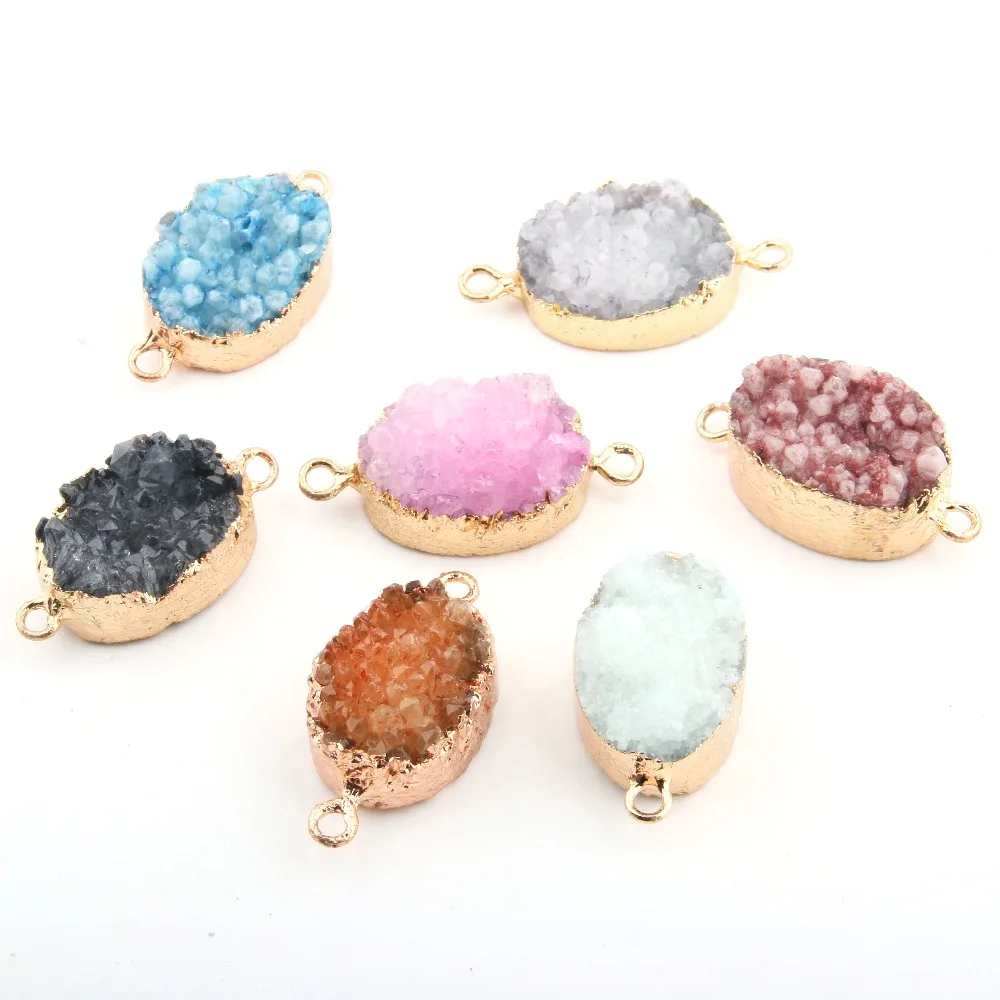7 цветов кристалл натуральный камень Кулон Нерегулярные DIY для ожерелья или ювелирных изделий