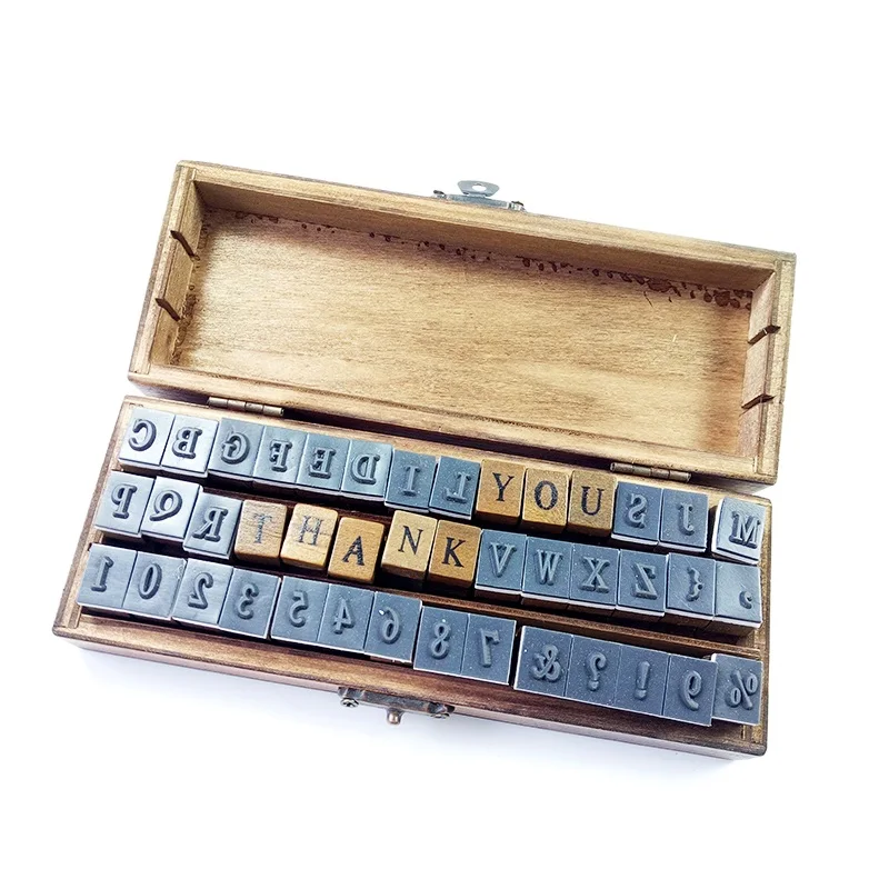 4 Sets/lot Wholesale Romantic Design Block Letters&Numbers Retro Vintage Wooden Craft Box rubber Alphabet Stamp alphabet-blocks : image 4 Sets/lot Wholesale Romantic Design Block Letters&Numbers Retro Vintage Wooden Craft Box rubber Alphabet Stamp alphabet-blocks