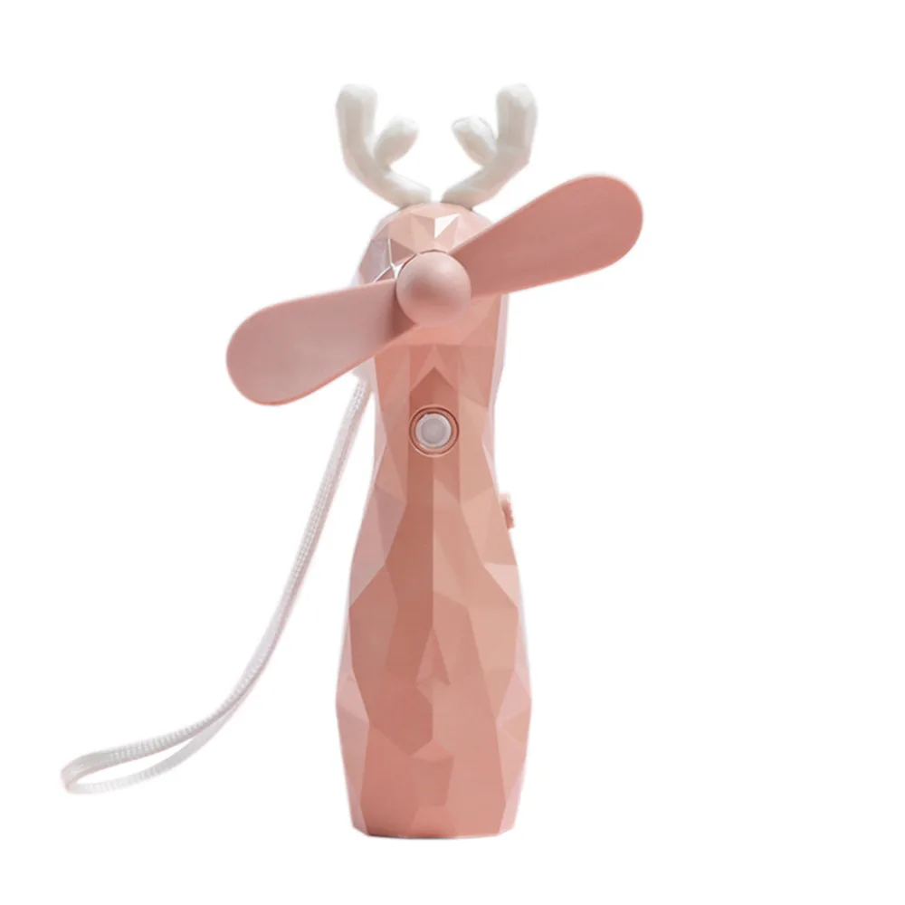 Мультфильм олень кролик дизайн воды спрей мини вентилятор портативный маленький USB дети на открытом воздухе охладитель воздуха
