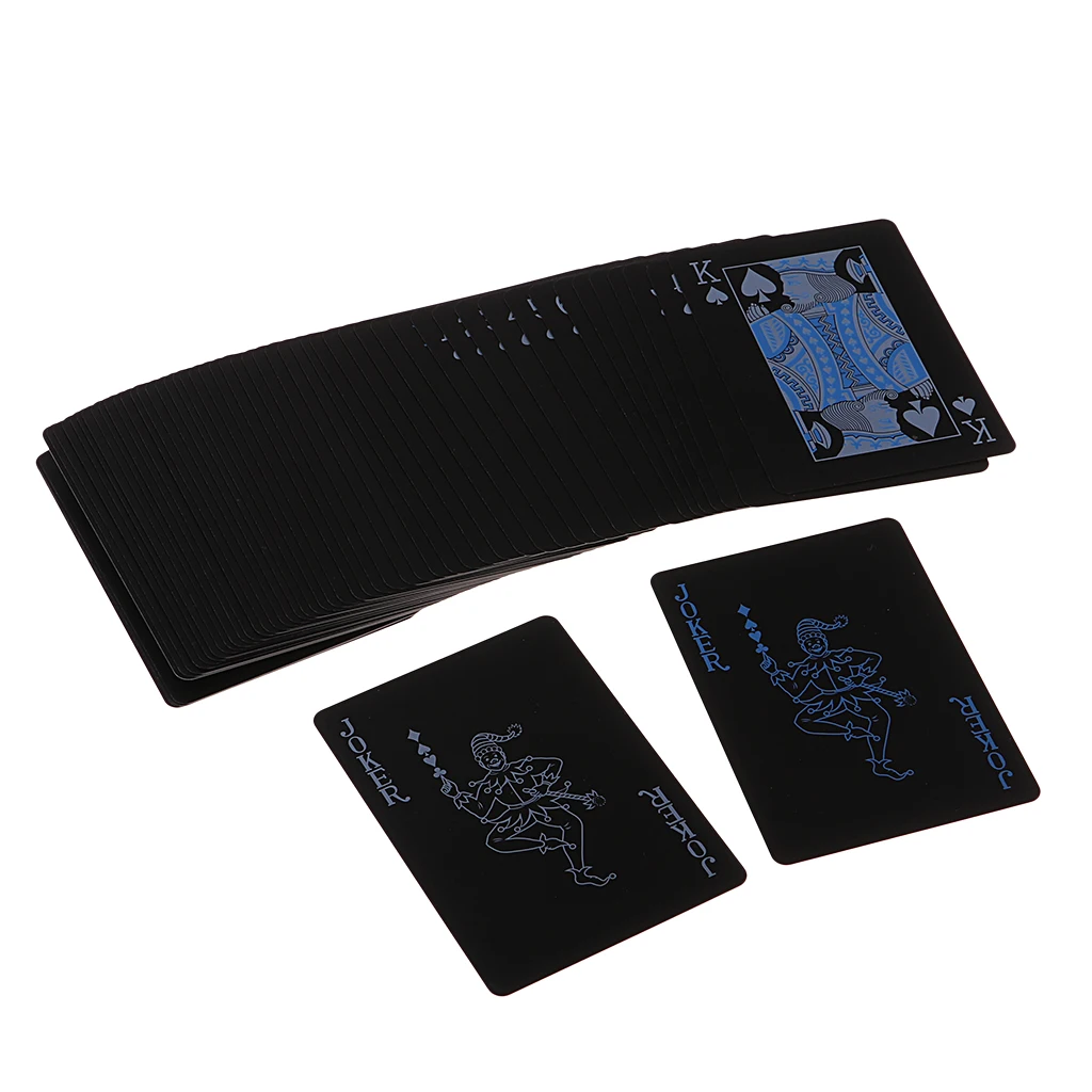 Waterproof Black Plastic PVC Poker Magic Table Board Game Playing Cards Collection Gift
