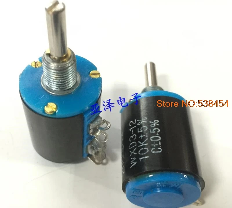 5pcs Quality WXD3 12 multi turn 5 lap wirewound potentiometer switch ...