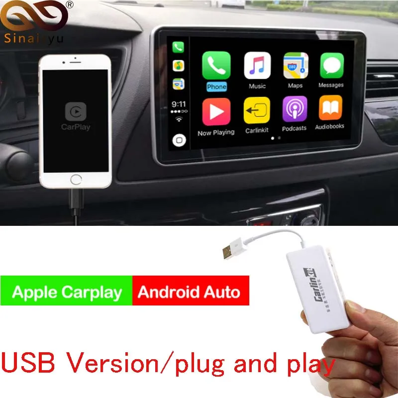 

Sinairyu USB Smart Link Apple Carplay Dongle for Android Navigation Player Mini USB Carplay Stick