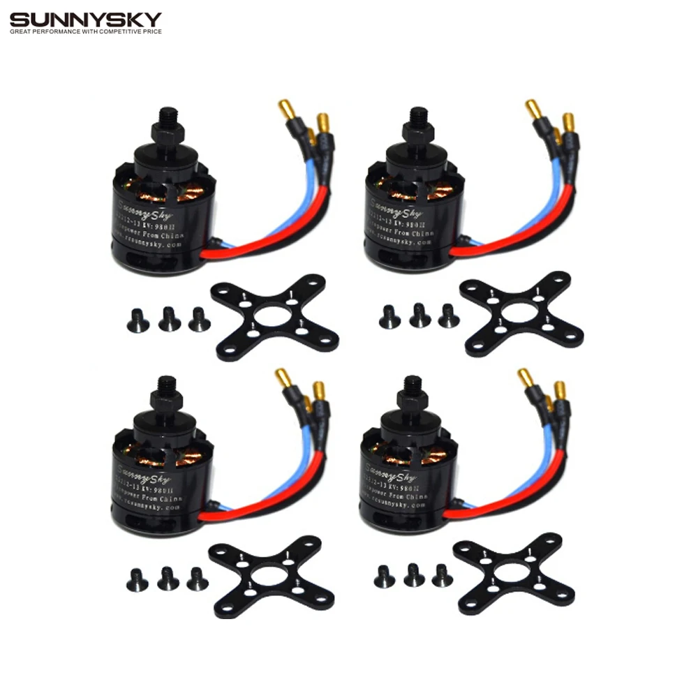 4 шт./лот Sunnysky X2212 980KV KV1400/1250/2450 180 Вт бесщеточный двигатель для мультироторного квадрокоптера Hexa Octa