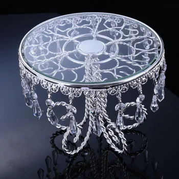 

Mirror Tray Decorative Glass Plate Set for Wedding Dessert Cake Mirror Serving Tray Wedding Plate Hotel Party Cake Stand