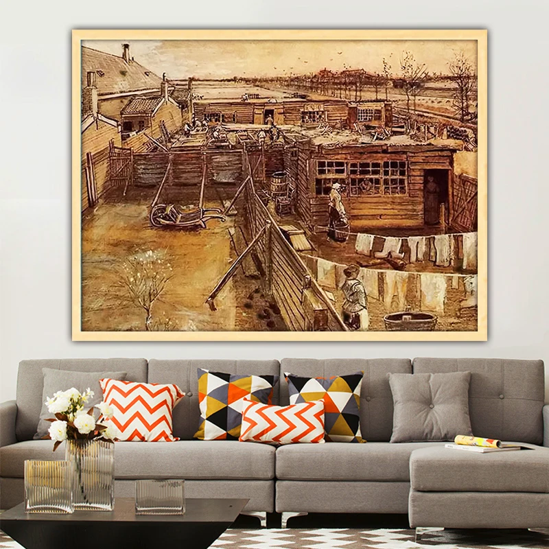 

Van Gogh carpenters workshop seen from the artists studio diy by numbers art paint impressionist landscape decorative adult hand
