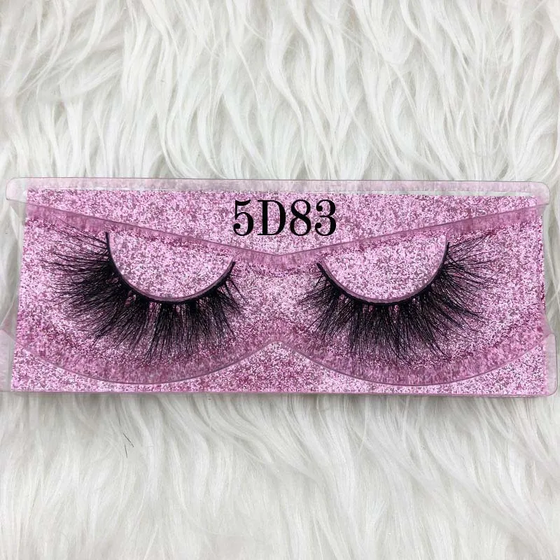 Mikiwi натуральный стиль тонкий 5d lashes квадратный блестящий чехол коробка Редкие норковые ресницы - Цвет: 5D83