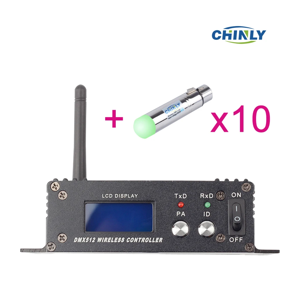 

2.4G ISM DMX512 Wireless Female XLR Receiver LED Lighting Communication distance 400M for Stage PAR Party Light