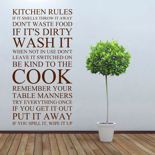 Best Offers Kitchen Rules Vinyl Art Sticker Wall Stickers Home Decor Decorated In The Kitchen Or Dining Room Best Offers Kitchen Rules Vinyl Art Sticker Wall Stickers Home Decor Decorated In The Kitchen Or Dining Room