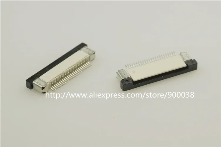 

10pcs FPC connector 0.50 mm 0.020" 24 PIN Bottom Contact Right angle SMD ZIF Slide Lock Surface Mount