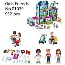 CX 01039 932 pcs Modelo kits de construção Compatível com Lego 41318 Amigos Heartlake Hospital Ambulância Conjunto Bloco Olivia Brinquedo Meninas