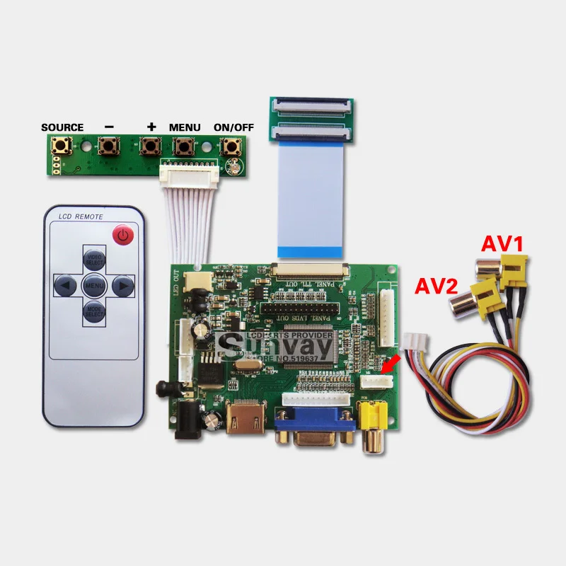 HDMI+VGA+2AV TTL Driver board Tablet PC LCD screen ... hdmi to vga cable wiring diagram 