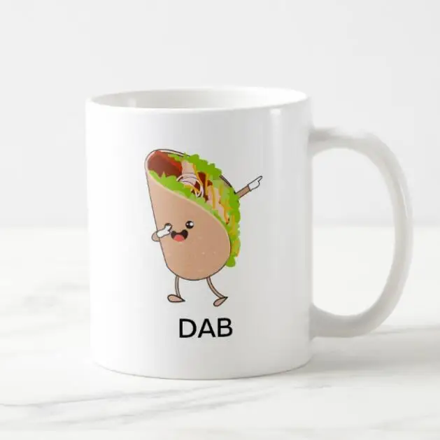 Забавная кофейная кружка Dabbing Taco чайная чашка прикольная еда кружки для пива