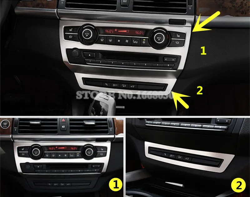 Steel Inner Dashboard Navigation Frame Cover Trim 1pcs For BMW X5 E70 2007-2013