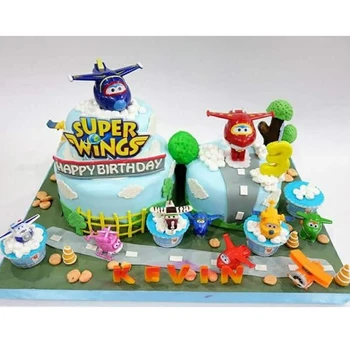 

Super Wings toys cake topper,wings shape cake tool birthday supplies, party decorations kids,cake topper,cake decoration tools