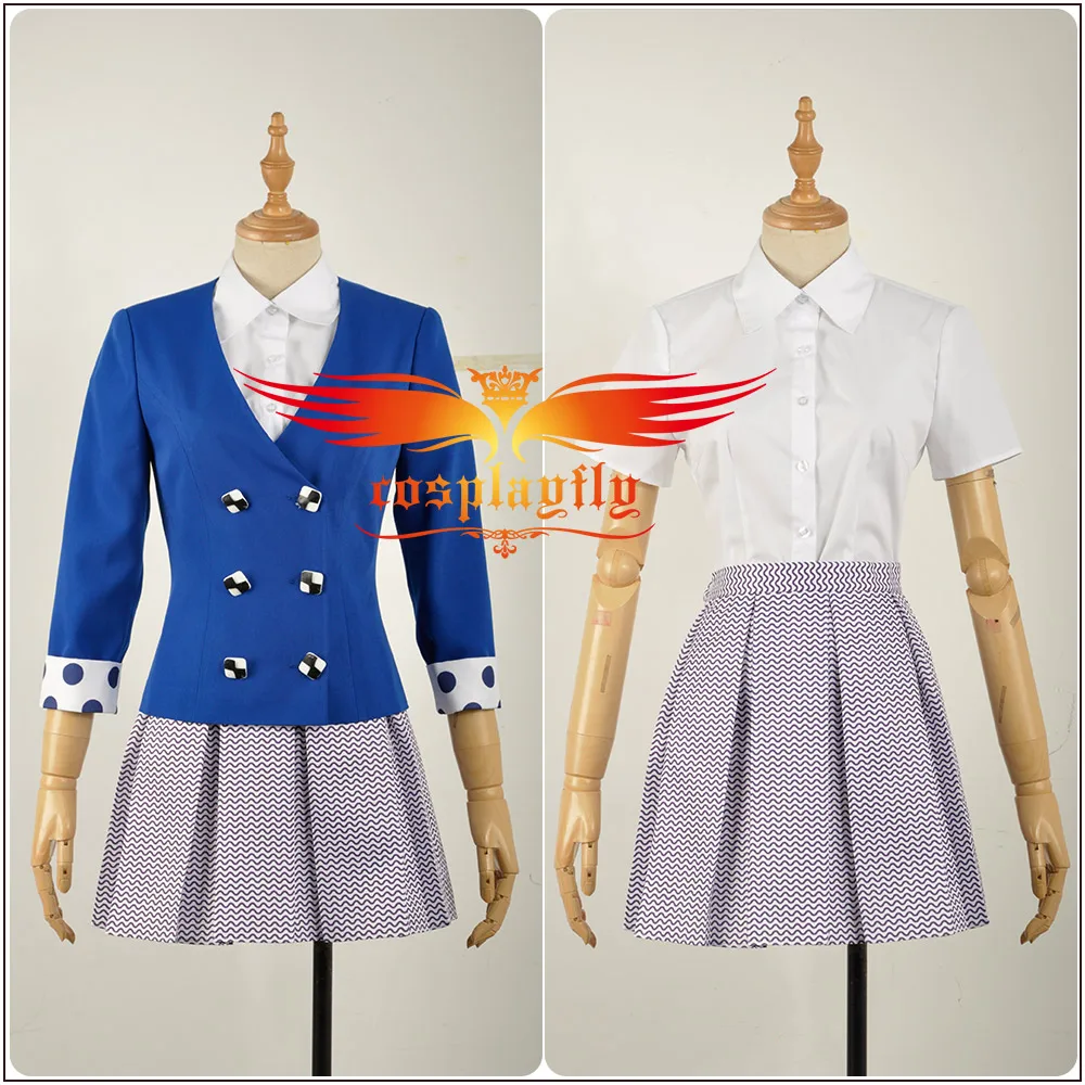 Heathers The Musical Rock Veronica Sawyer Stage Dress Concert Cosplay Costume - XS-XL Women Uniform Blue Jacket for Sale image 5